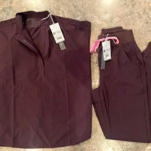 Dark Fig FIONLITE™ Zamora/ Rafaela Figs Scrub Set S/LT